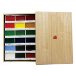 Aquarelle japonaise Gansai Tambi Coffret bois 18 godets