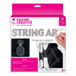 Tableau String Art set Ananas support 22 x 22 cm