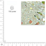 Perles facettées 4 mm en verre dépoli - Cristal de Roche