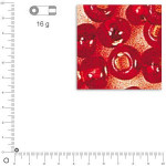 Perles de rocaille 2,6 mm garniture argent - Rouge