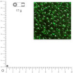 Perles de rocaille 2,6 mm transparentes - Vert moyen