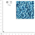 Rocailles opaques lustrées - Bleu clair - Ø 2,6 mm x 17 g