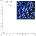 Rocailles opaques lustrées - Bleu foncé - Ø 2,6 mm x 17 g