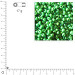 Rocailles opaques lustrées - Vert - Ø 2,6 mm x 17 g