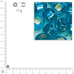 Perles de rocaille 4 mm garniture argent - Turquoise