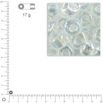 Perles de rocaille 4 mm garniture argent - Cristal