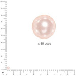 Perles en verre Renaissance 4 mm - Rose poudre