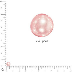 Perles en verre Renaissance 6 mm - Rose