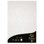 Feuille faire part Pollen 120g 210 x 297mm par 50 - Blanc Irisé