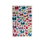 Strass cristal ronds multicolores autocollants 106 pcs