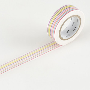 Masking tape rayures multicolores