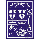 Pochoir de maquillage Chevaliers 11 motifs