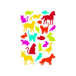 Gommettes Initial animaux x 4 planches