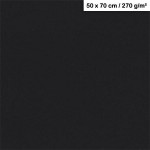 Feuille de papier noire 50 x 70 cm 270 g/m²