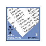 Plaque de plastique blanc. 19 x 29 cm ep. 0,5 mm - 3 pcs
